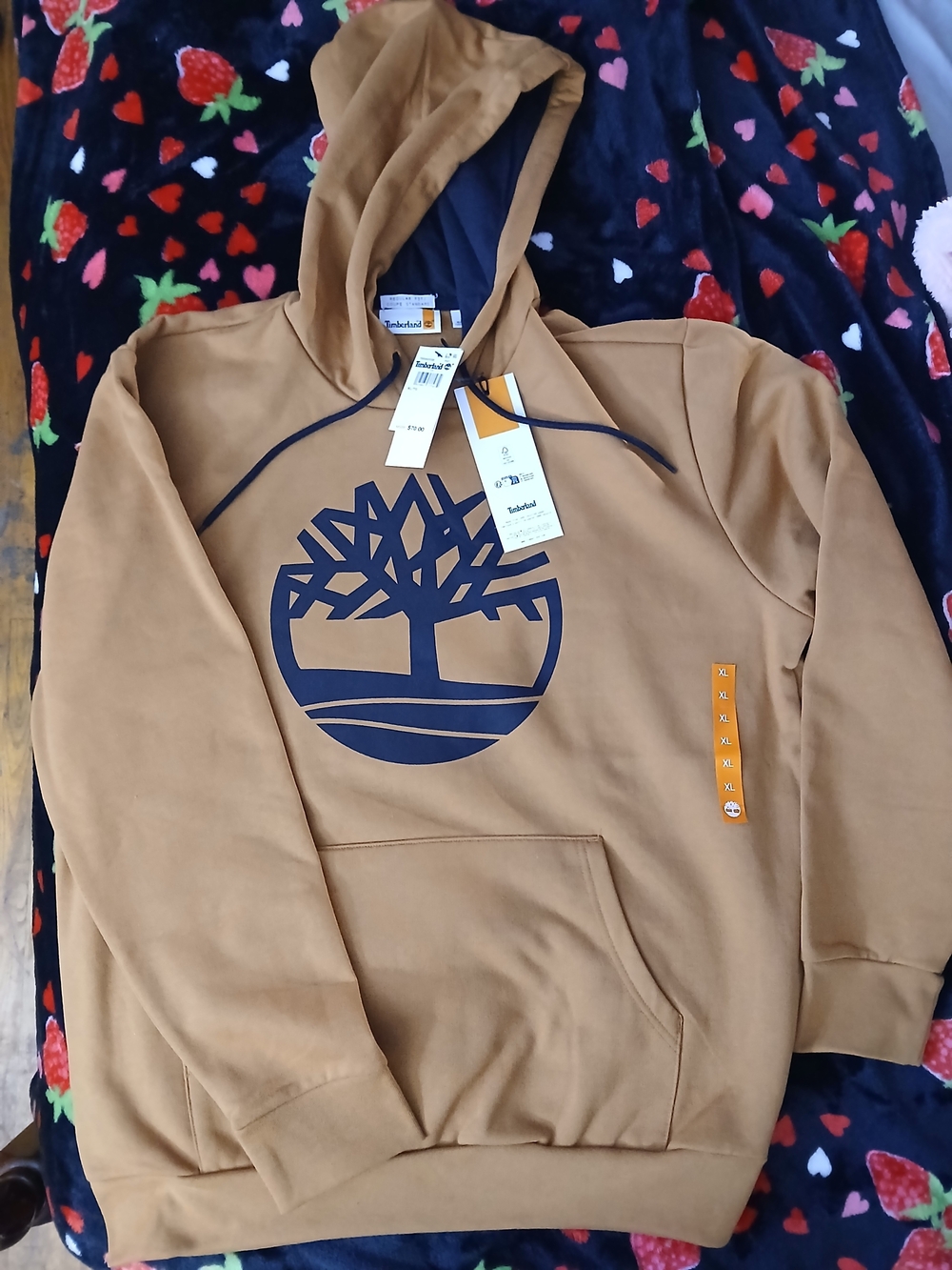 Timberland Men’s Hooded Pullover Sweatshirt - Chestnut